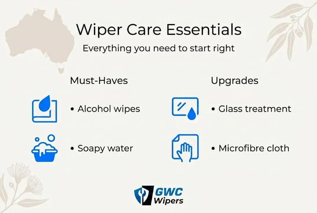 Infographic showing wiper care essentials